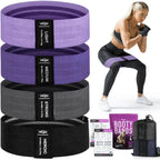 Set of fabric resistance bands for home workouts, strength training, glute exercises, and healthy living.