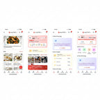 Screenshots of the easyChef app on a white background